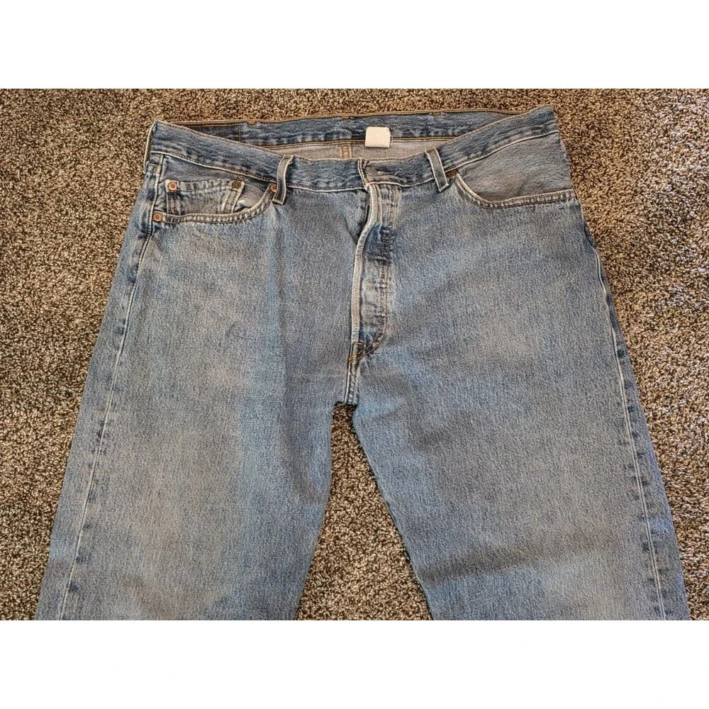 Vintage Levis 501 Blue Jeans 40x30 Straight Leg Button Fly Guatemala Y2K 90s